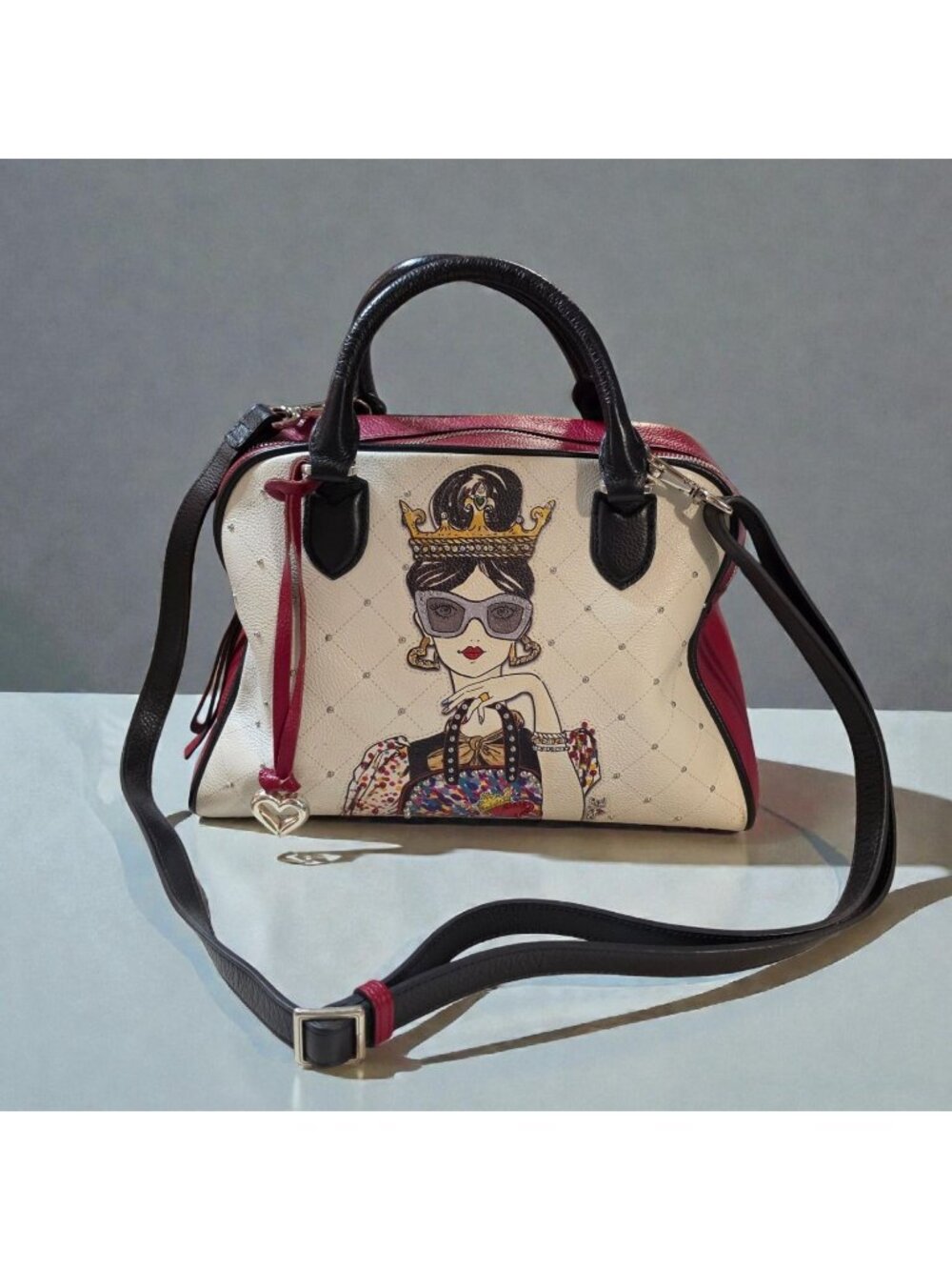 Brighton Fashionista Majesty Satchel Tom Clancy Leather Crossbody Bag H3809M